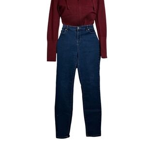 Ellen‎ Tracy Refined Mid Rise Skinny Jeans Dark Wash Size 10